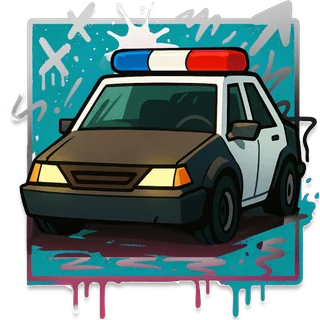Policijos automobilis – Chicken Royal