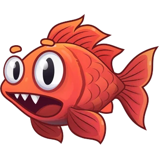 Tamsiai raudona žuvis – Fish Boom